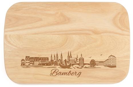 Preview: Brotzeitbrett 26x17cm Gummibaum, Bamberg