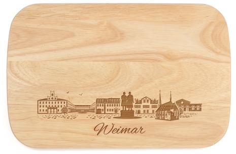Preview: Brotzeitbrett 26x17cm Gummibaum, Weimar