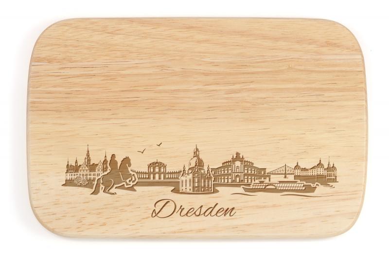 Brotzeitbrett 22x14cm Gummibaum, Dresden